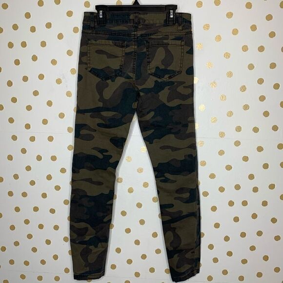 Design Lab Lord & Taylor Camo Moto Skinny Pants 26 - Picture 3 of 4